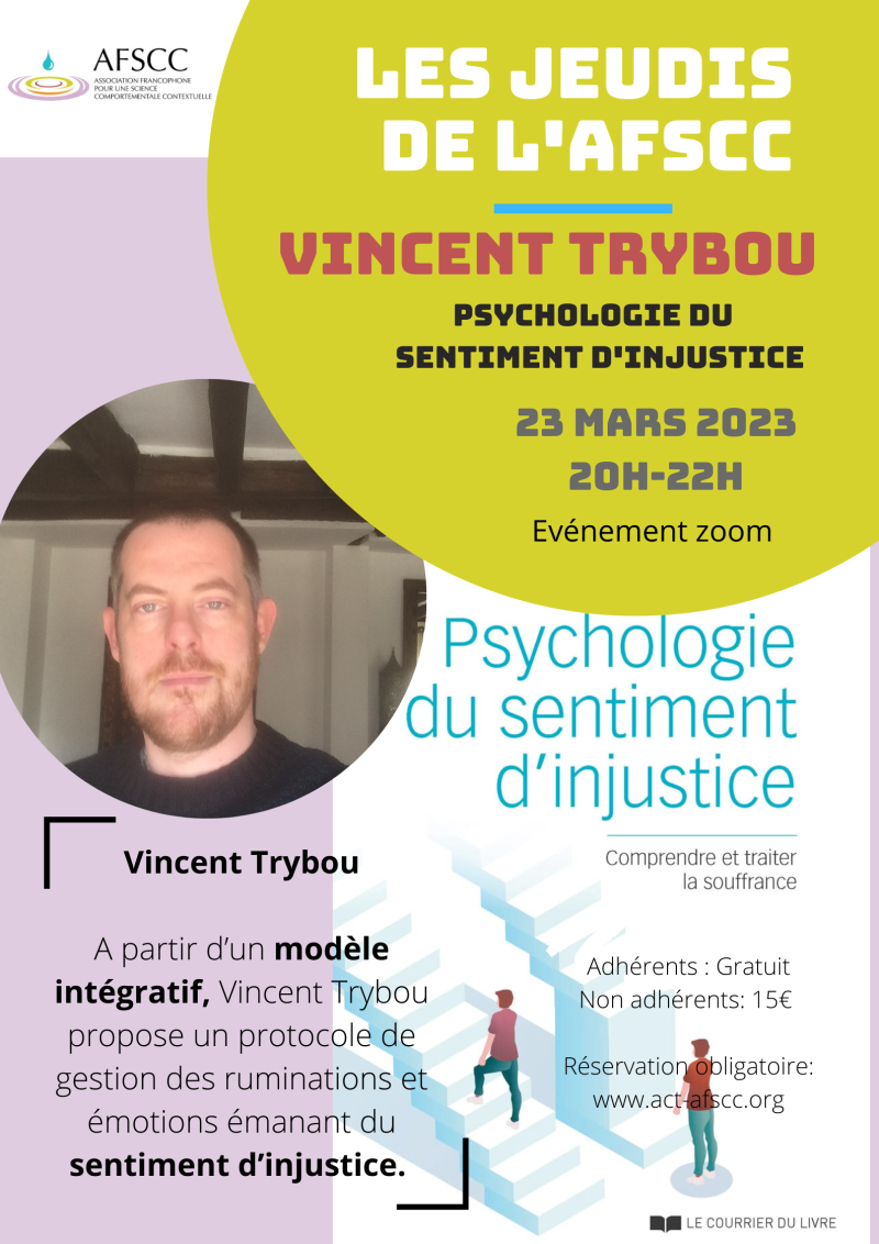 AFSCC - Psychologie du sentiment d'injustice avec Vincent Trybou